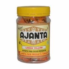 Ajanta Synthetic Food Colour Preparation Lemon Yellow 100g