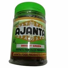 Ajanta Synthetic Food Colour Preparation Bright Green 100g