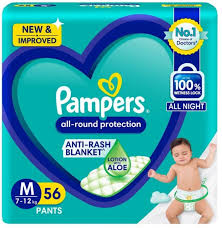 Pampers All Round Protection M 56 Pants+4 Extra