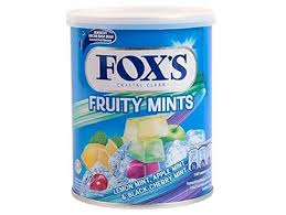 Fox's Crystal Clear Fruity Mints Candy, 6.35 oz / 180 g