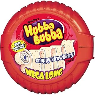 Hubba Bubba Mega Long Snappy Strawberry, 56 g