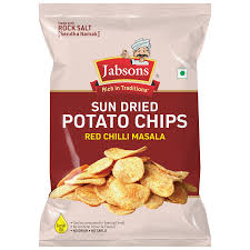 Jabsons Sun Dried Potato Chips Red Chilli Masala 110g