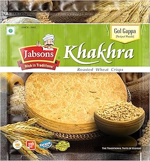 Jabsons Khakhra Roasted Wheat Crisps 180g