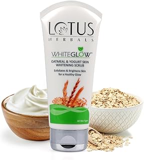 Lotus Herbals White Glow Oatmeal & Yogurt Skin Whitening Scrub 50g