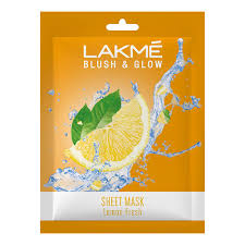 Lakme Blush&Glow Fruity Licious Sheet Mask Lemon Fresh 25ml