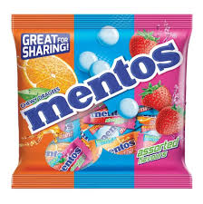 Chewy Dragees Mentos Assorted Flavours 40units