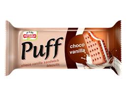 Priya Gold Puff Choco Vanilla Biscuits 80g