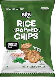 BRB Rice Popped Chips Real Veggies & Pulses 48g