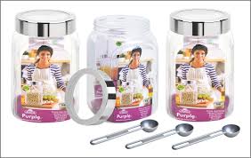 Jimit Purple Jar Container 3 Pcs Set